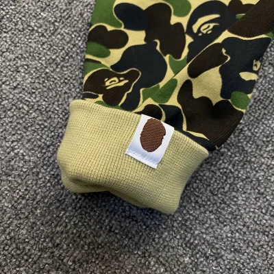 Худи A Bathing Ape Hood With A Pattern ZIP "Green/Black" фото № 3