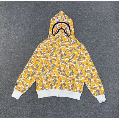 Худи A Bathing Ape Spotted With Hood ZIP "Orange/Gray" фото № 9