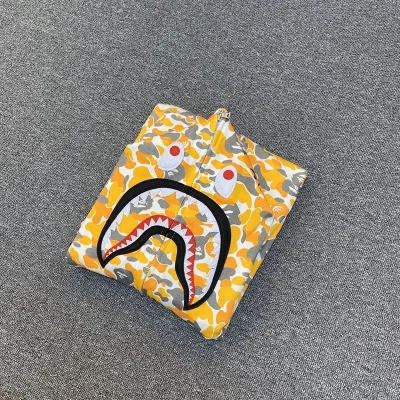 Худи A Bathing Ape Spotted With Hood ZIP "Orange/Gray" фото № 4