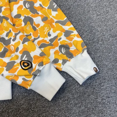 Худи A Bathing Ape Spotted With Hood ZIP "Orange/Gray" фото № 3