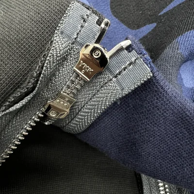 Худи A Bathing Ape Toothy Hood ZIP "Black/Blue" фото № 7