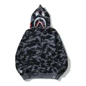 Худи A Bathing Ape Shark Hood ZIP "Gray"
