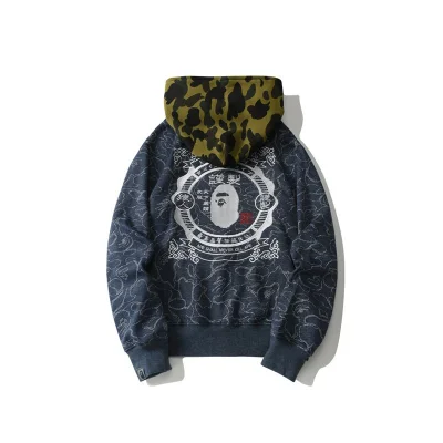Худи A Bathing Ape Camouflage Hood And Pocket Zip "Blue" фото № 2