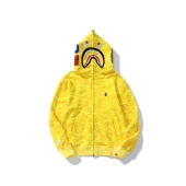 Худи A Bathing Ape Shark Monkey Print "Yellow"