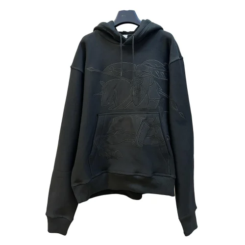 Худи Burberry Frontside Print Big Black Warrior On The Horse "Black"