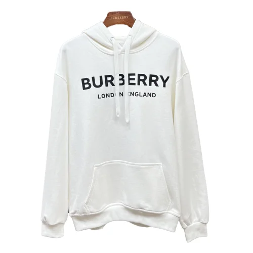 Худи Burberry White Frontside Logo London England "White"