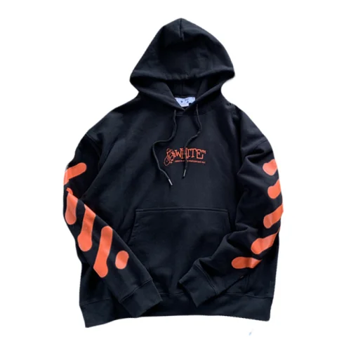 Худи Off White With An Orange Logo "Black"