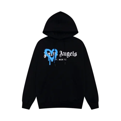 Худи Palm Angels Heart Paints "Black/Blue"