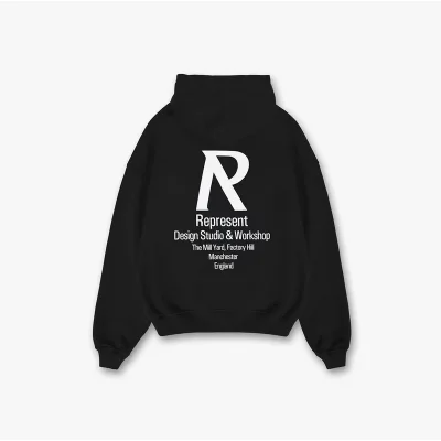 Худи Represent Big R Logo "Black" фото № 2 Худи Represent Big R Logo "Black" фото № 2