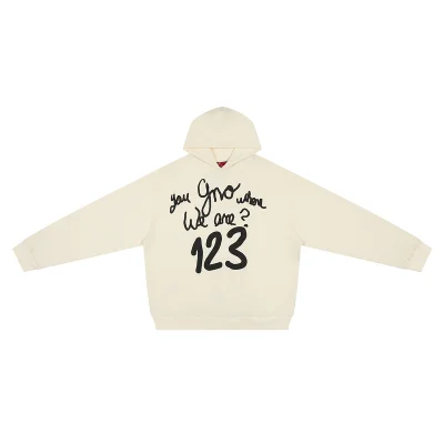 Худи Rrr123 With An Unusual Print "Beige" фото № 3