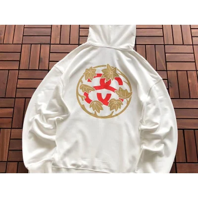 Худи Stussy Circle With Logo Letter And Leaves "White" фото № 2