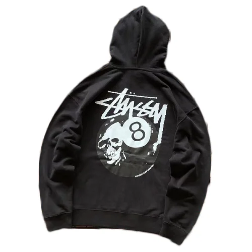 Худи Stussy Skull With Playing Ball Inside Circle "Black"