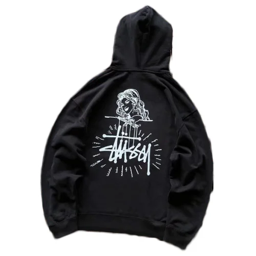 Худи Stussy Woman And Logo "Black"