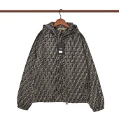 Ветровка Fendi Stripes And Letters "Brown/Black"