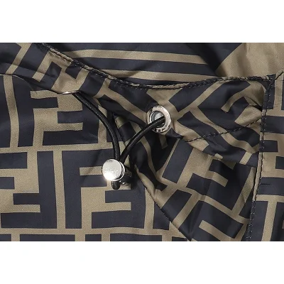 Ветровка Fendi Stripes And Letters "Brown/Black" фото № 7