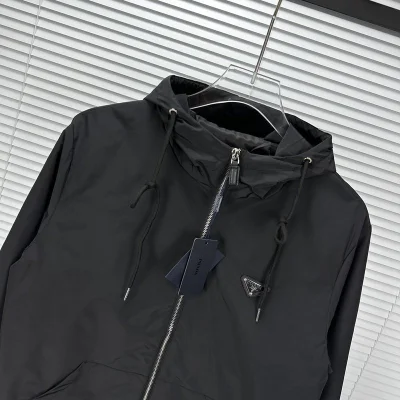Ветровка Prada Solid Color With Logo "Black" фото № 2