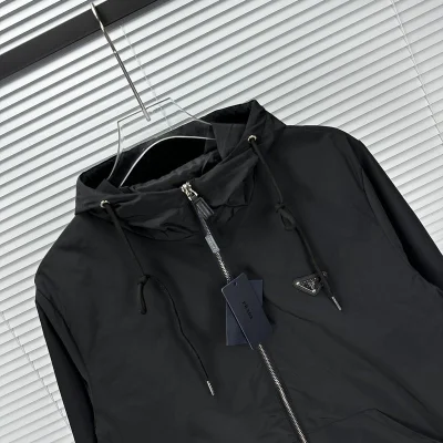 Ветровка Prada Solid Color With Logo "Black" фото № 3