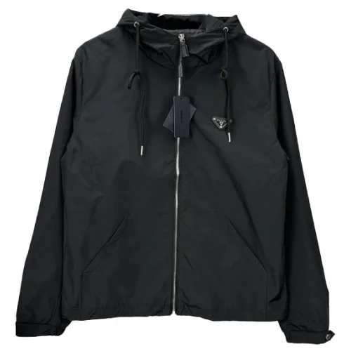 Ветровка Prada Solid Color With Logo "Black"