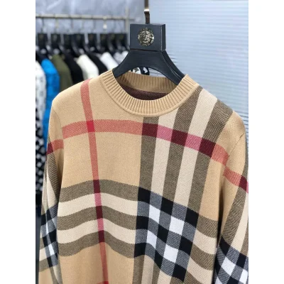 Лонгслив Burberry Frontside Checked Print Dark And Red Lines "Brown" фото № 7
