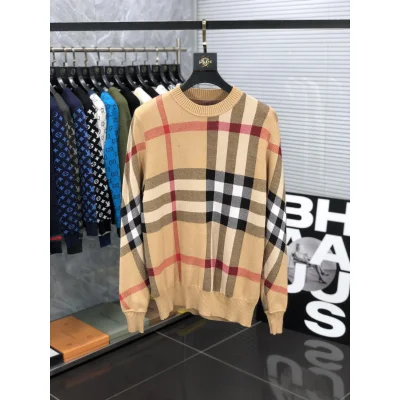 Лонгслив Burberry Frontside Checked Print Dark And Red Lines "Brown" фото № 6