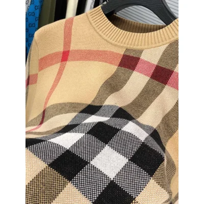 Лонгслив Burberry Frontside Checked Print Dark And Red Lines "Brown" фото № 5