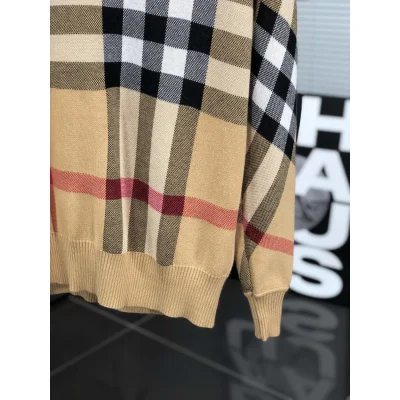 Лонгслив Burberry Frontside Checked Print Dark And Red Lines "Brown" фото № 4