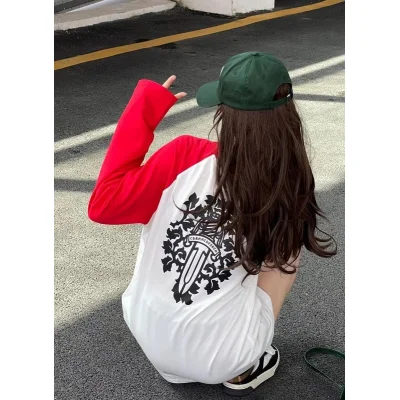 Лонгслив Chrome Hearts Color Sleeve "White/Red" фото № 3