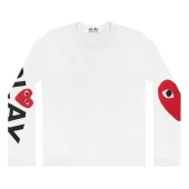 Лонгслив Comme des Garçons Play Red on Sleeves "White"
