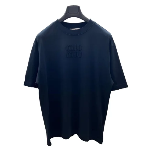 Футболка Miu Miu Clear Frontside Logo MIU MIU "Black"