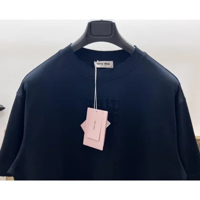 Футболка Miu Miu Clear Frontside Logo MIU MIU "Black" фото № 5