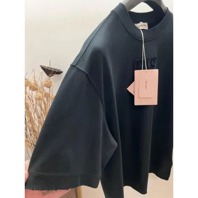 Футболка Miu Miu Clear Frontside Logo MIU MIU "Black" фото № 3