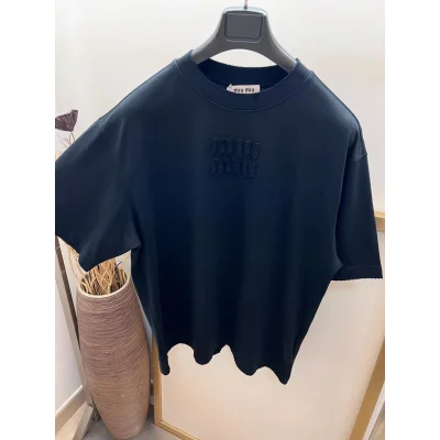 Футболка Miu Miu Clear Frontside Logo MIU MIU "Black" фото № 2