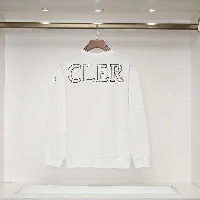 Футболка Moncler Long Sleeves Mon In Front Cler In The Back "White" фото № 2