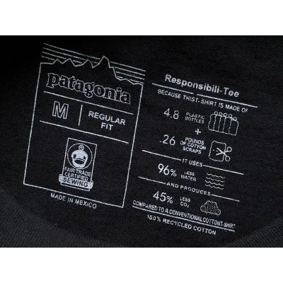 Лонгслив Patagonia Waves View Back Print "Black" фото № 4