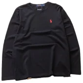 Футболка Polo Long Sleeves Brand Logo Patch "Black"