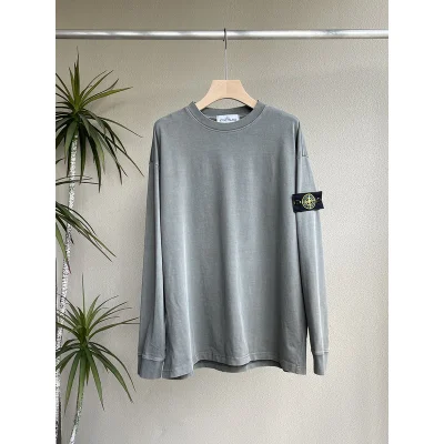 Лонгслив Stone Island With A Rectangular Stripe "White/Gray" фото № 5