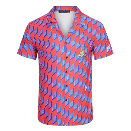 Рубашка Louis Vuitton Rombs And Animal Print "Red"