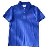 Поло Amiri Red Logo "Blue"