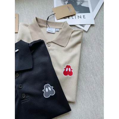 Поло Burberry Small Logo "Black" фото № 3