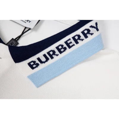 Поло Burberry Eye-Catching Collar "White" фото № 3