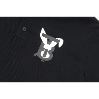 Поло Burberry The Hare In The Letter Logo "Black" фото № 3