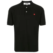 Поло Comme des Garcons Play Red Small Heart "Black"
