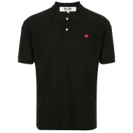 Поло Comme des Garcons Play Red Small Heart "Black"