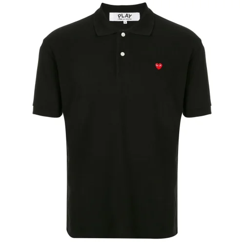Поло Comme des Garcons Play Red Small Heart "Black"