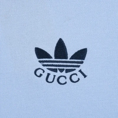 Поло Gucci X Adidas With Text Logo And Icon "Blue" фото № 6 Поло Gucci X Adidas With Text Logo And Icon "Blue" фото № 6