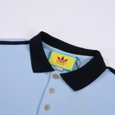 Поло Gucci X Adidas With Text Logo And Icon "Blue" фото № 8 Поло Gucci X Adidas With Text Logo And Icon "Blue" фото № 8