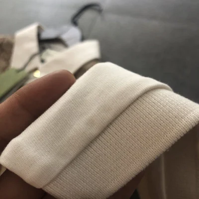 Поло Gucci Logo Print - Cotton "Brown/Cream" фото № 5