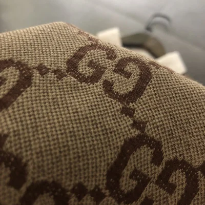 Поло Gucci Logo Print - Cotton "Brown/Cream" фото № 6