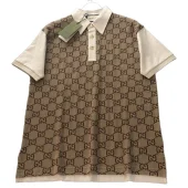 Поло Gucci Logo Print - Cotton "Brown/Cream"