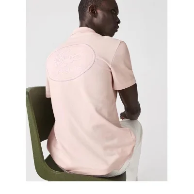Футболка Lacoste Embroider Logos "Pink" фото № 9